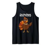 Im The Bossy Sister Turkey Thanksgiving Family Matching Tank Top