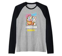 I'm The Brother Bunny Egg Hunting Family Matching Easter Raglan Baseball Tee