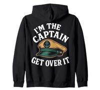 I'm The Captain Get Over It Funny Saying Nautical Boat Zip Hoodie