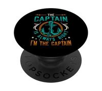I'm The Captain I'm Always Right - Boat Captain PopSockets Adhesive PopGrip