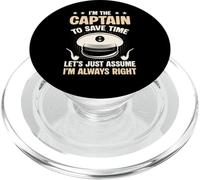 I'm The Captain To Save Time Let's Assume I'm Always Right PopSockets PopGrip for MagSafe
