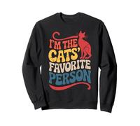 I'm The Cats’ Favorite Person Vintage Funny Cat Mom Cat Dad Sweatshirt