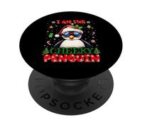 I'm The Cheeky Penguin Christmas Outfit Funny Xmas PopSockets Adhesive PopGrip