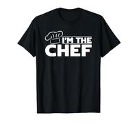 I'm The Chef Cooking Hat Food Cooking Chef Kitchen Food Cook Value Graphic T-Shirt, Men, Black, S