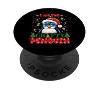 I'm The Crafty Penguin Christmas Outfit Funny Xmas PopSockets Adhesive PopGrip