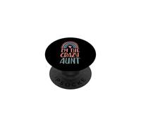 I'm The Crazy Aunt Boho Rainbow Heart Aesthetic PopSockets Adhesive PopGrip