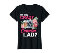 I'm The Crazy Camera Lady Photographer Tee Photography T-Shirt