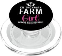 Im the crazy Farmer Girl Farm Lover Farming PopSockets PopGrip for MagSafe