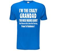 I'm The Crazy Grandad Mens Unisex T-Shirt X-Large Blue
