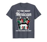 I'm The Crazy Mexican Everyone Warned You About Mexico T-Shirt, Men, Heather Blue, 3X-Large