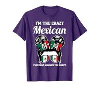 I'm The Crazy Mexican Everyone Warned You About Mexico T-Shirt, Men, Purple, Small