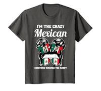 I'm The Crazy Mexican Everyone Warned You About Mexico T-Shirt, Youth, Asphalt Grey, 2T
