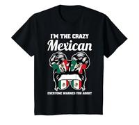 I'm The Crazy Mexican Everyone Warned You About Mexico T-Shirt, Youth, Black, Small
