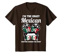 I'm The Crazy Mexican Everyone Warned You About Mexico T-Shirt, Youth, Brown, Small