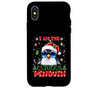 I'm The Curious Penguin Christmas Outfit Funny Xmas Case for iPhone X/XS