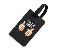 I'm The Daddy Luggage Tag for Suitcase Cute ID Tags Travel Baggage Identifier Labels Black-Style