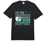I'm The Designated Family Tech Support Funny Computer Nerds Comfort Colors Adult Heavyweight T-Shirt