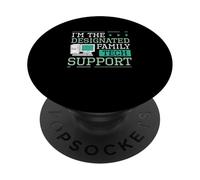 I'm The Designated Family Tech Support Funny Computer Nerds PopSockets Adhesive PopGrip