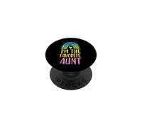 I'm The Favorite Aunt Boho Rainbow Heart Aesthetic PopSockets Adhesive PopGrip
