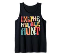 I'm The Favorite Aunt Funny Retro Groovy Auntie Tank Top