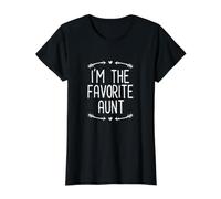 I'm The Favorite Aunt Value Graphic T-Shirt, Women, Black, XL