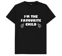 I'm The Favourite Child Funny Kids Womens Mens T Shirt 14-15 Black