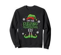 Im The Fishing Grandfather Elf Christmas Sweatshirt