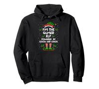 I'm the Gamer Elf Powered by Cocoa and Chaos Christmas Pj Pullover Hoodie
