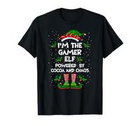 I'm The Gamer Elf Powered by Cocoa and Chaos Christmas Pj T-Shirt