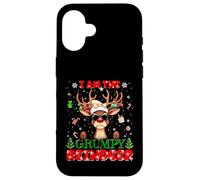 I'm The Grumpy Reindeer Christmas Outfit Funny Xmas Case for iPhone 16