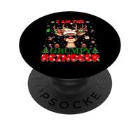 I'm The Grumpy Reindeer Christmas Outfit Funny Xmas PopSockets Adhesive PopGrip