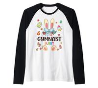 I'm The Gymnast Bunny Easter Day Matching Family Egg Hunt Raglan Baseball Tee