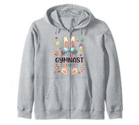 I'm The Gymnast Bunny Easter Day Matching Family Egg Hunt Zip Hoodie