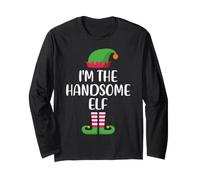 I'm The Handsome Elf Christmas Matching Family Pajamas Xmas Long Sleeve T-Shirt
