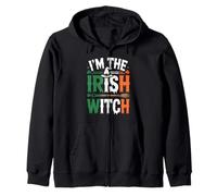 I'm The Irish Witch Ireland Halloween Spooky Easy Costume Zip Hoodie