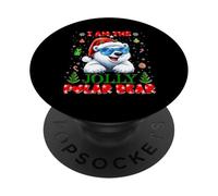I'm The Jolly Polar Bear Polar Bear Christmas Funny Xmas PopSockets Adhesive PopGrip