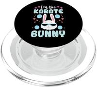 I'm The Karate Bunny Floral Matching Family Easter Rabbit PopSockets PopGrip for MagSafe