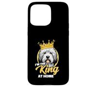 I'm The King At Home Old English Sheepdog Dad Owner Case for iPhone 15 Pro Max