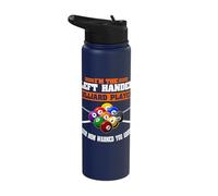 I'm The Left Handed Billiard Player Billiards Pool Snooker Stainless Steel Insulated Water Bottle