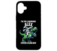 I'm The Legendary Alex Funny Astronaut Dinosaur Cartoon Case for iPhone 16 Plus
