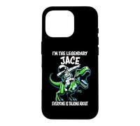 I'm The Legendary Jace Funny Astronaut Dinosaur Cartoon Case for iPhone 16 Pro