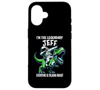 I'm The Legendary Jeff Funny Astronaut Dinosaur Cartoon Case for iPhone 16