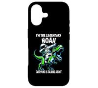 I'm The Legendary Noah Funny Astronaut on a Dinosaur Cartoon Case for iPhone 17
