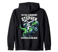 I'm The Legendary Stephen Funny Astronaut Dinosaur Cartoon Zip Hoodie