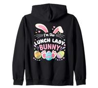 I'm the Lunch Lady Bunny Cute Easter Family Matching Zip Hoodie
