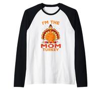 I'm The Mom Turkey Family Matching Thanksgiving Raglan Baseball Tee