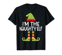I'm The Naughty Elf Shirt Adult Kids Matching Christmas Elf T-Shirt