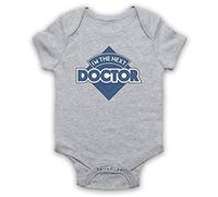 I'm The Next Doctor Sci Fi British TV Icon Tardis Baby Grow, Light Grey, 0-3 Months