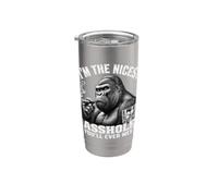 I'm The Nicest Asshole You'll Ever Meet Monkey Stainless Steel Insulated Tumbler