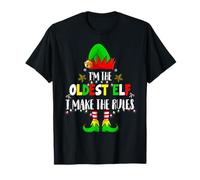 I'm The Oldest Elf Matching Family Christmas Pajama Xmas Tee T-Shirt